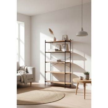 Regál HANOI II čierna/dub artisan 1