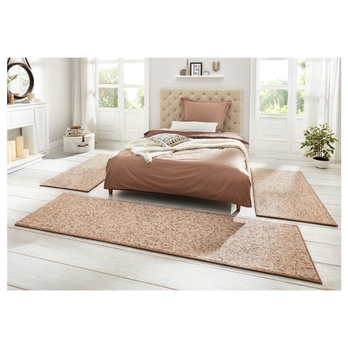 Sada kobercov HANSE HOME WOLLY 102842, hnedobéžová, 2 ks 67x140 cm, 1 ks 67x250 cm 1