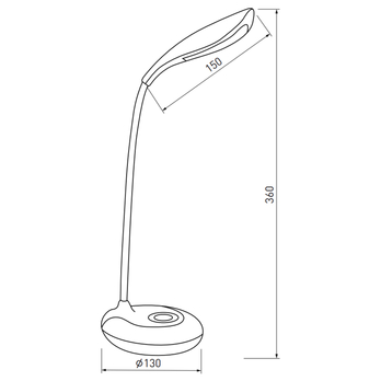 Stolná LED RGB lampa HARLAN biela 1