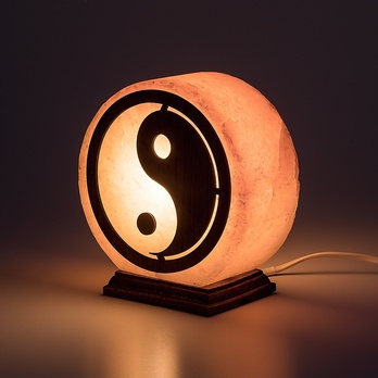 Soľná lampa HARMIO oranžová/prírodná 1