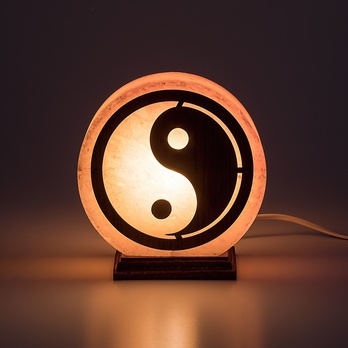 Soľná lampa HARMIO oranžová/prírodná 4