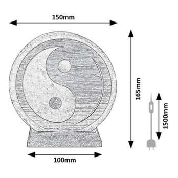 Soľná lampa HARMIO oranžová/prírodná 5