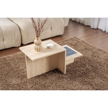 Konferenčný stolík HARMONY travertín 1
