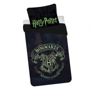 Posteľná bielizeň HARRY POTTER modrá/sivá, 70x90 a 140x200 cm 1