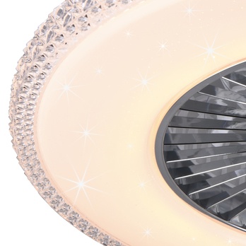 Stropné LED svietidlo s ventilátorom HARSTAD biela 3