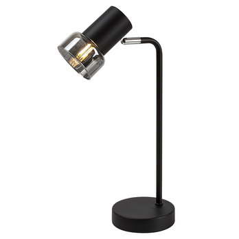 Stolná lampa HATICE 4 čierna/tónované sklo 2