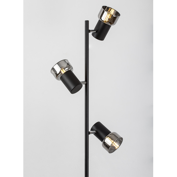 Stojaca lampa HATICE 5 čierna/tónované sklo 3