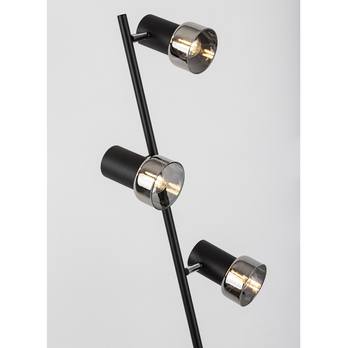 Stojaca lampa HATICE 5 čierna/tónované sklo 4