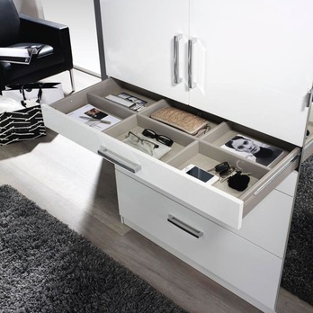 Šatníková skriňa HAYDEN alpská biela, 4 dvere, 2 zrkadlá 3