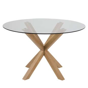 Jedálenský stôl HEAVEN 119 I priesvitná/dub 2