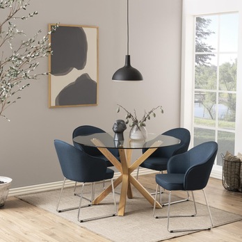 Jedálenský stôl HEAVEN 119 I priesvitná/dub 9