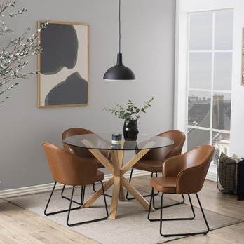 Jedálenský stôl HEAVEN 119 I priesvitná/dub 10