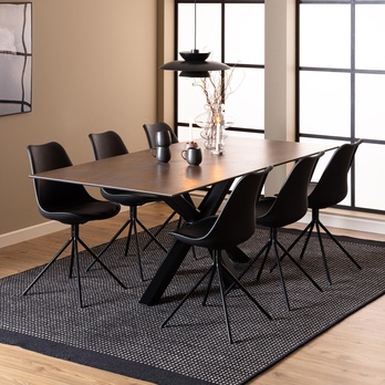 Jedálenský stôl HEAVEN 200 hnedá/čierna 1