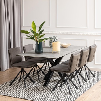 Jedálenský stôl HEAVEN 200 sivá/čierna 1