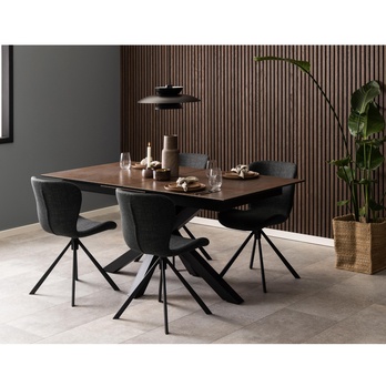Jedálenský stôl HEAVEN 210 hnedá/čierna 1