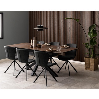 Jedálenský stôl HEAVEN 210 hnedá/čierna 6
