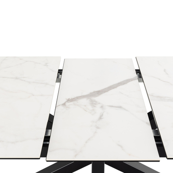 Jedálenský stôl HEAVEN 210 biela/čierna 2