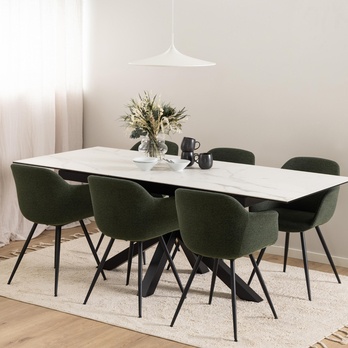 Jedálenský stôl HEAVEN 210 biela/čierna 9