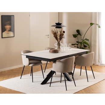 Jedálenský stôl HEAVEN 240 biela/čierna 1