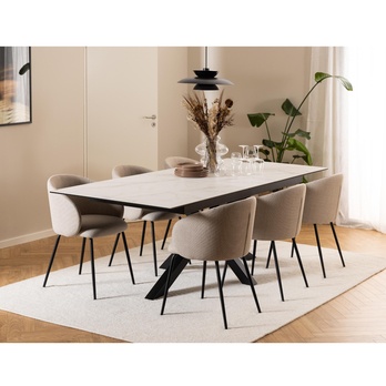 Jedálenský stôl HEAVEN 240 biela/čierna 10