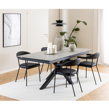 Jedálenský stôl HEAVEN 240 sivá/čierna 1