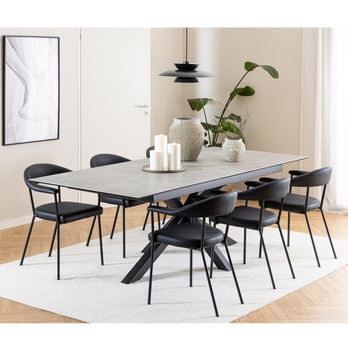 Jedálenský stôl HEAVEN 240 sivá/čierna 11