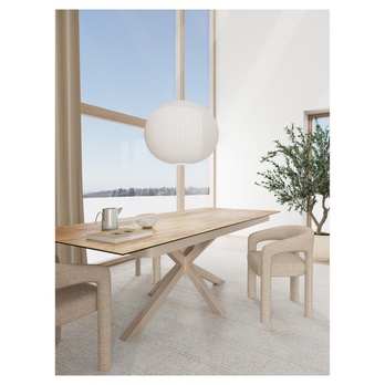 Jedálenský stôl HEAVEN I prírodná/sivá 10