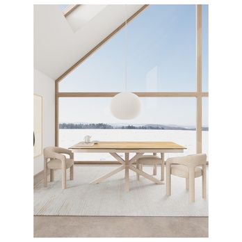 Jedálenský stôl HEAVEN I prírodná/sivá 1