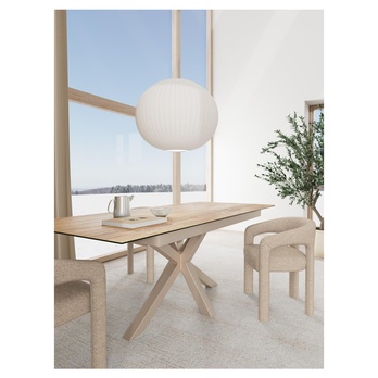 Jedálenský stôl HEAVEN II prírodná/sivá 1