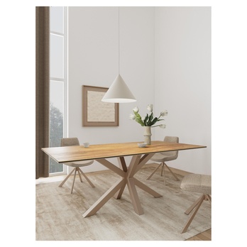 Jedálenský stôl HEAVEN III prírodná/sivá 1