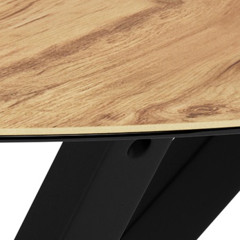 Jedálenský stôl HEAVEN V prírodná/matná čierna 4