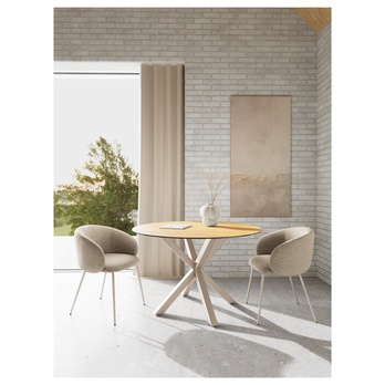 Jedálenský stôl HEAVEN V prírodná/sivá 1