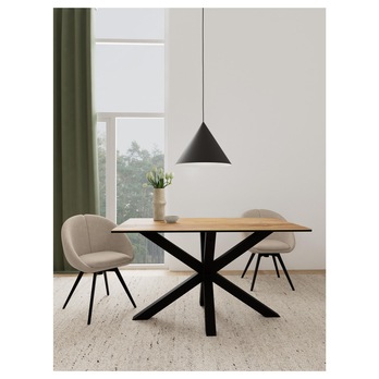 Jedálenský stôl HEAVEN VI prírodná/matná čierna 1