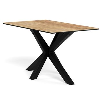 Jedálenský stôl HEAVEN VI prírodná/matná čierna 2