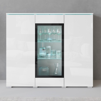 Komoda HECTOR biela/biela vysoký lesk 3