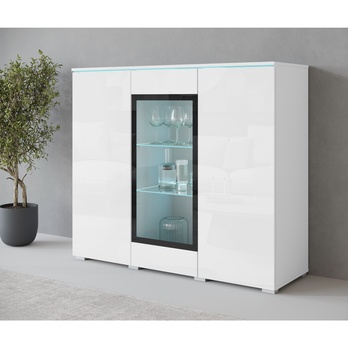 Komoda HECTOR biela/biela vysoký lesk 1