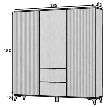 Šatníková skriňa HEDWIG dub artisan 6