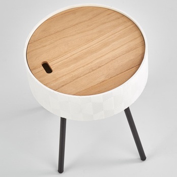 Prístavný stolík HELIOS biela 2