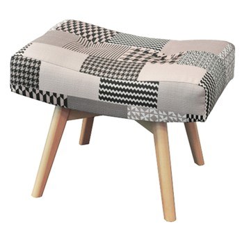 Taburet HELSINKI viacfarebná, patchwork 1