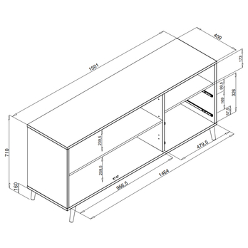 Komoda HENDRICK 51 dub sonoma/viacfarebná 5
