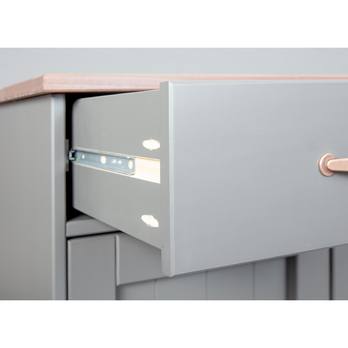 Komoda HENRIETTA sivá/hnedá 5