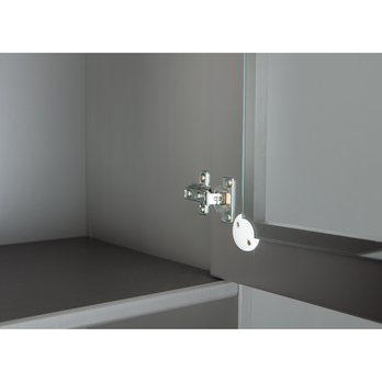 Komoda/vitrína HENRIETTA sivá/hnedá 5