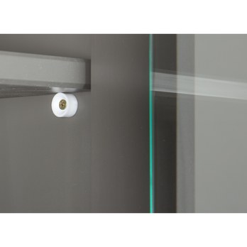 Komoda/vitrína HENRIETTA sivá/hnedá 5