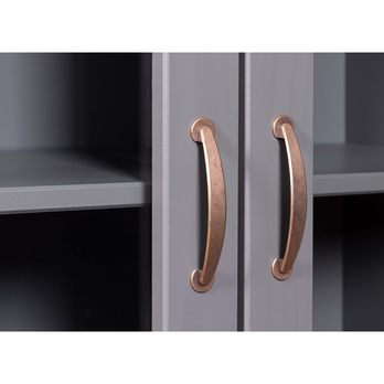 Vitrína HENRIETTA sivá/hnedá 6