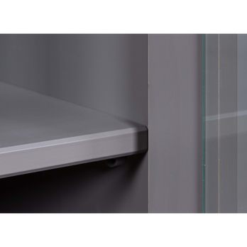 Vitrína HENRIETTA sivá/hnedá 7