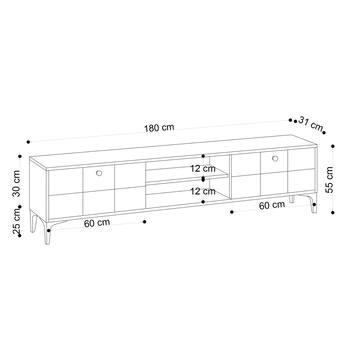 TV komoda HERA dub/čierna 3