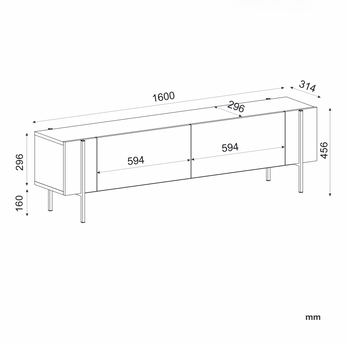 TV stolík HERMAN orech 8