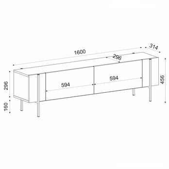 TV komoda HERMAN dub 8