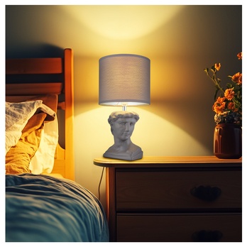 Stolná lampa HERMES sivá 1