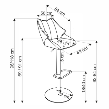 Barová stolička HG-122 béžová 10